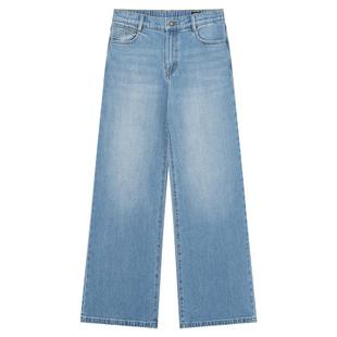 Hazzys哈吉斯牛仔裤女春夏季时尚休闲潮流通勤宽松长裤舒适阔腿裤