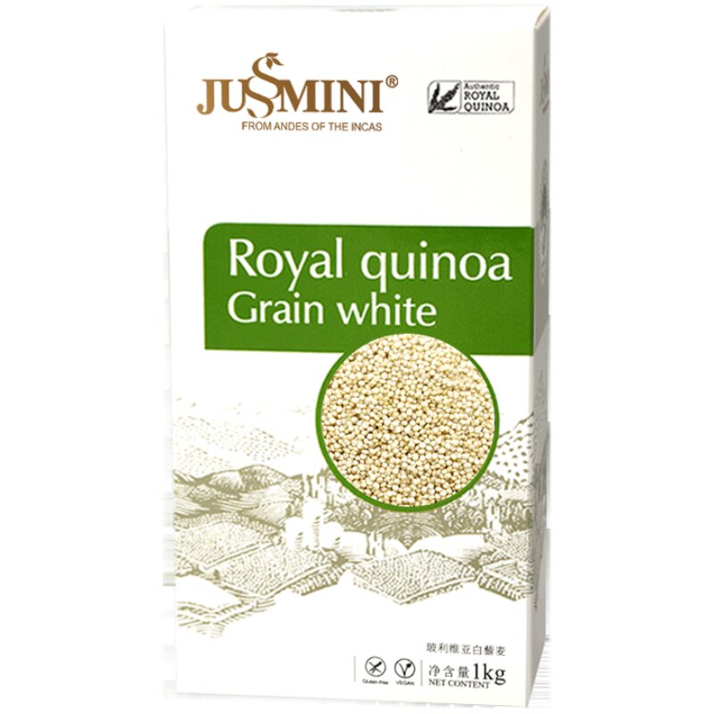 JUSSMINI玻利维亚进口白色藜麦米代餐营养饱腹五谷杂粗粮1kg