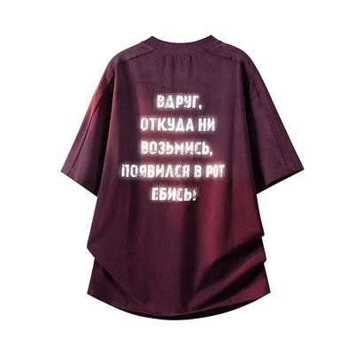 ADERNANA美式刺绣纯棉短袖T恤