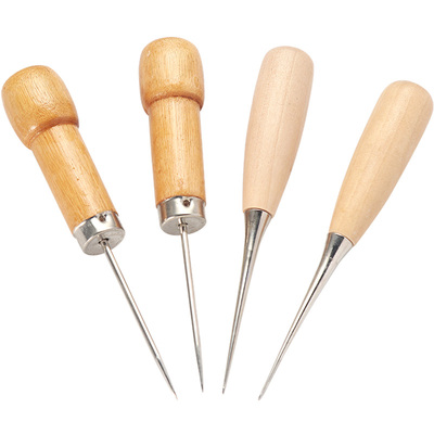 纳鞋底针上鞋的木柄锥子