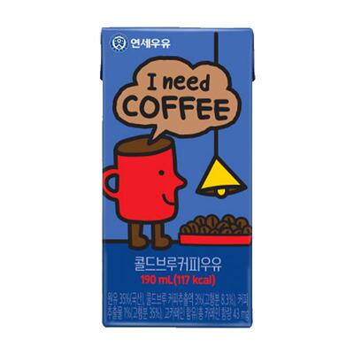 韩国进口延世牧场咖啡牛奶学生饮品190ml*12瓶大学生咖啡味饮料
