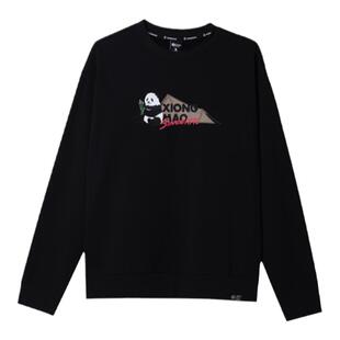 熊猫加绒套头卫衣女款2026秋冬新款时尚加厚保暖抓绒衣圆领上衣