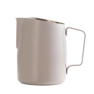 WPM惠家咖啡拉花缸304不锈钢打奶缸斜口压纹奶泡杯#9加宽圆嘴