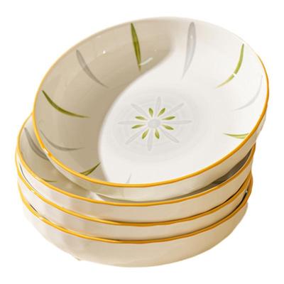 舍里深盘菜盘子健康釉下彩