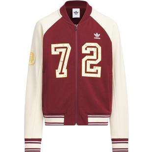 阿迪达斯童装男童飞行员夹克25秋三叶草篮球风儿童针织外套KG6620