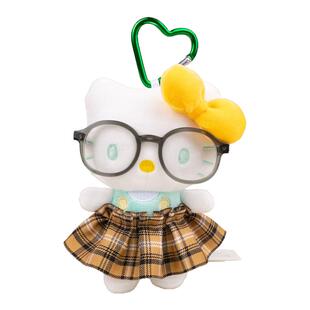 YUYI正版联名眼镜hellokitty凯蒂猫毛绒公仔kt书包包挂件钥匙扣女