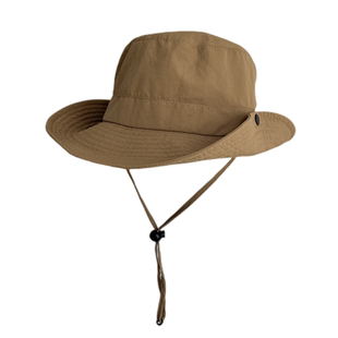 卡其色速干渔夫帽露营遮阳帽女户外薄款西部牛仔登山帽子男春夏季