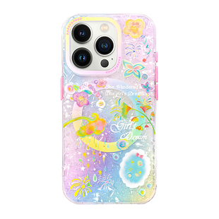 PaPaPa制造局 绮丽梦境春天少女小众清新梦幻磁吸支架原创适用iphone16pro苹果手机壳15promax/14pro保护壳