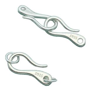 项链手链连接扣链钩鱼钩扣纯银ins风钩子珍珠项链连接扣