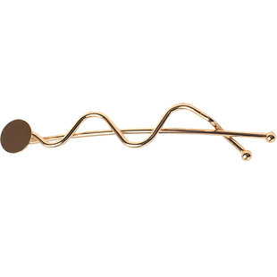 W扭形一字夹留海夹边夹发夹diy配件2支 品质手工头饰发饰手制材料