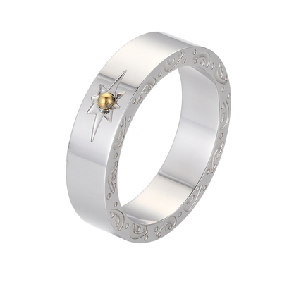 原宿风个性戒指男生闭口钛钢