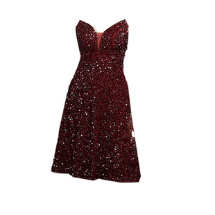 宴会晚礼服女法式高级感高端轻奢小众珠片亮闪派对聚会晚宴连衣裙