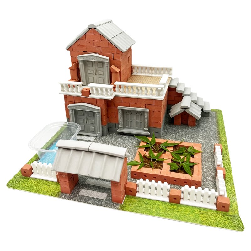 儿童小屋真砖泥瓦匠diy