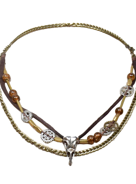 皮革金属中性蒸汽朋克废土项链