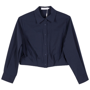 Lavinia春秋衬衫短款宽松长袖外套新品气质通勤休闲开衫上衣