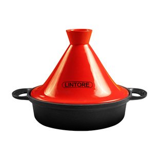 铸彩钛珐琅铸铁塔吉锅家用焖烧锅煲仔饭专用砂锅小平底煎锅炖煲锅