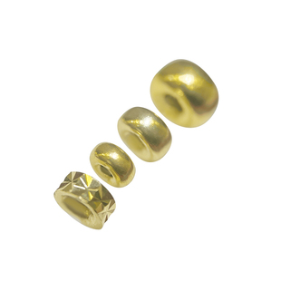 臻怡进口18K金珠轮胎珠间隔珠路路通车轮珠间隔片转运珠扁珠贴片