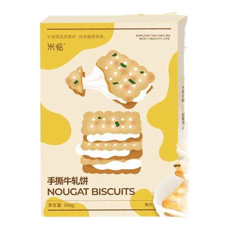 米惦手撕香葱牛轧饼抹茶饼干190g