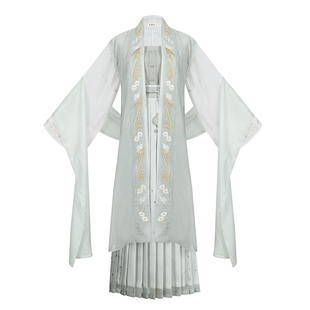 花朝记｜等风来｜灵犀｜春夏汉服｜绣花｜宋制对襟衫长背心百迭裙