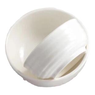 10个装白色蘸料碟小碟子陶瓷味碟横纹碟调料碟火锅碟醋碟四方碟