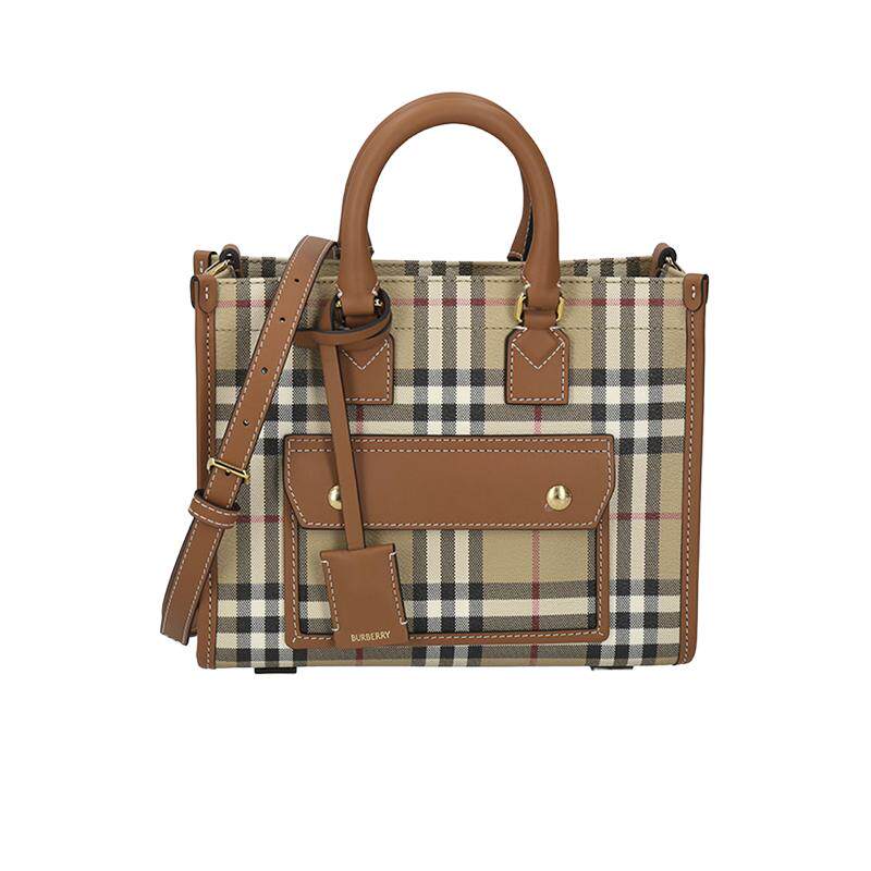 BURBERRY托特包格纹包手提包