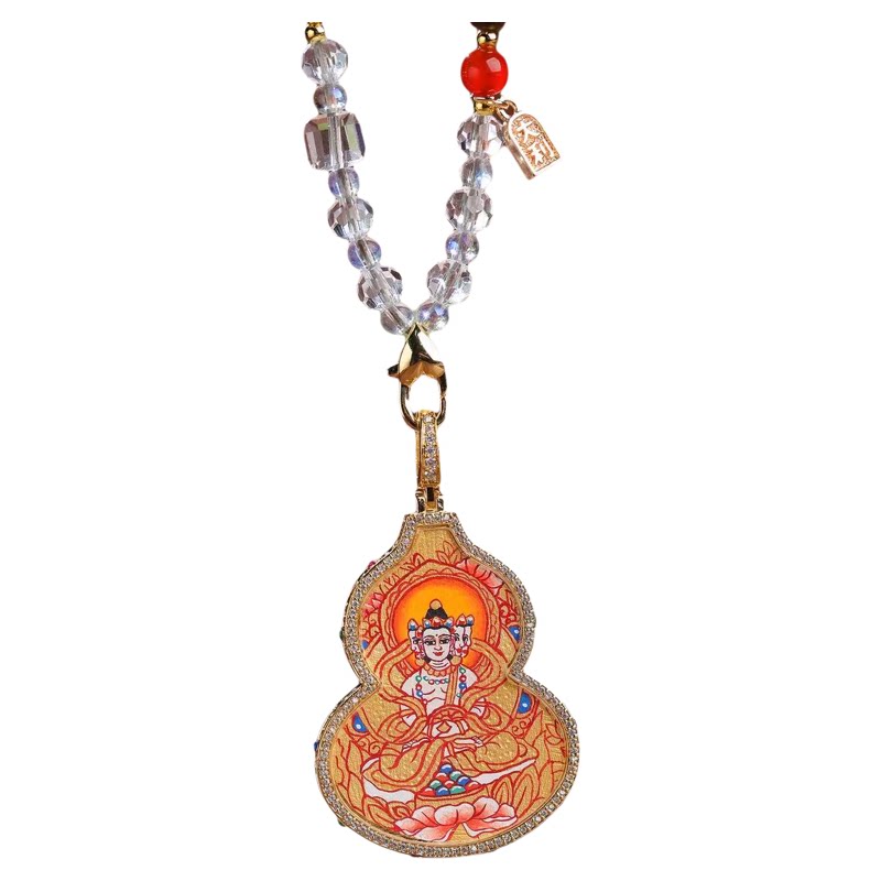 西藏纯手绘唐卡本命佛吊坠