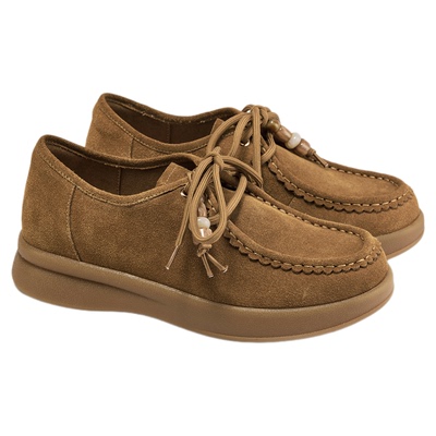 fed串珠袋鼠鞋秋季新款女鞋厚底乐福单鞋全包勃肯鞋S0916-YAB662