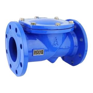 埃美柯45350橡胶瓣止回阀H44X-16Q法兰球墨铸铁止回阀单向阀 DN50