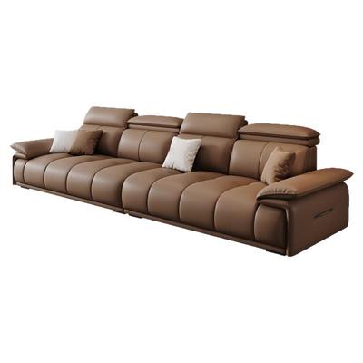 凯佑2025新款高靠背真皮沙发三四人位大小户型客厅直排劳伦斯沙发