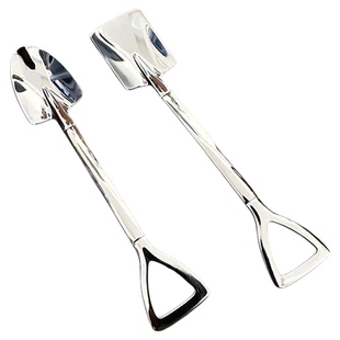 小竹子家用304不锈钢铁锹勺子西瓜勺创意甜品吃瓜儿童挖勺用汤匙