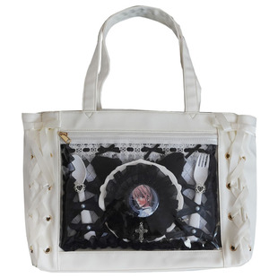 原创黑白猫餐盘痛板丝带痛B5可定制A4成品扎板diy材料吧唧托谷美