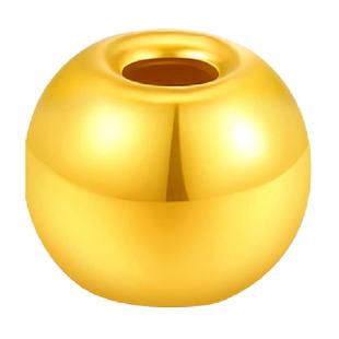 梦金园黄金迷你金珠足金串珠路路通可diy手链手串吊坠转运珠礼物