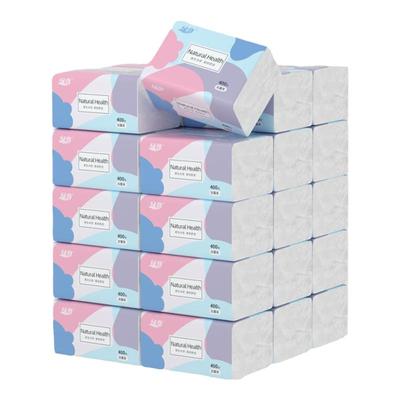 漫花400张大包抽纸批发整箱家庭实惠装卫生纸巾家用餐巾纸面巾