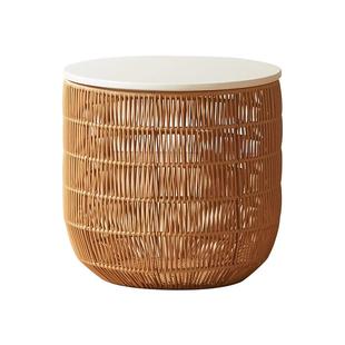 源氏木语加兰实木儿童床头柜简约玩具收纳篮筐现代小户型沙发边几