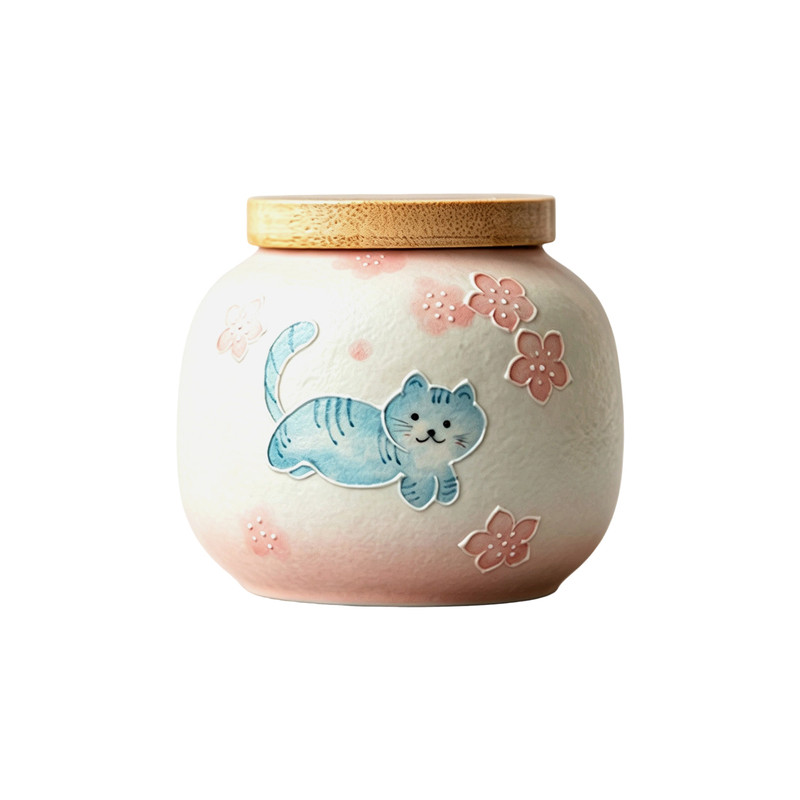陶瓷猫咪骨灰盒密封防潮纪念