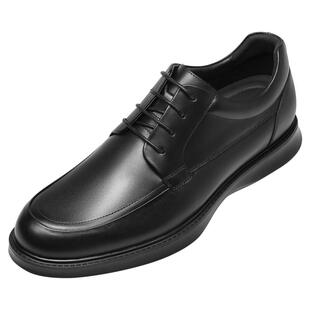 何金昌隐形内增高男鞋5CM新款真皮商务休闲皮鞋男士增高鞋德比鞋