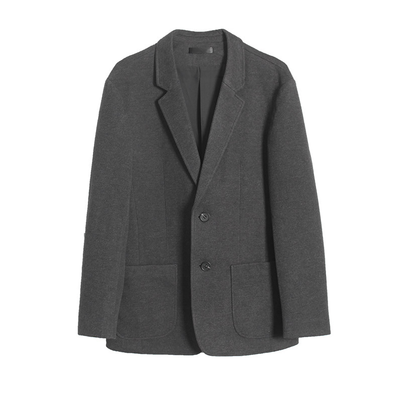 秋冬韩版毛呢修身休闲外套西服