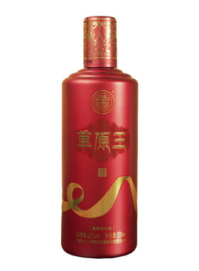 草原王42度金哈达红瓷瓶白酒