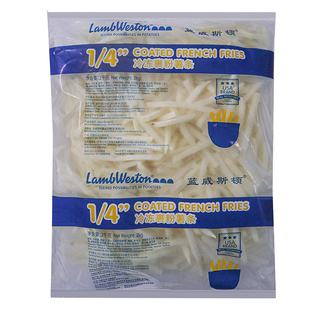 蓝威斯顿1/4薯条冷冻半成品外卖裹粉麦肯德基3/8粗薯细薯商用整箱