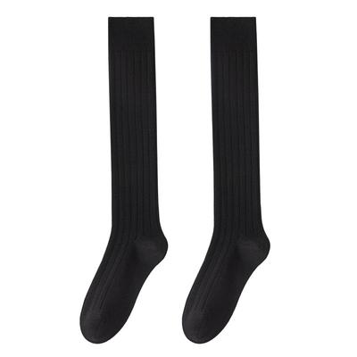 纯棉小腿袜女秋长筒袜搭配小皮鞋