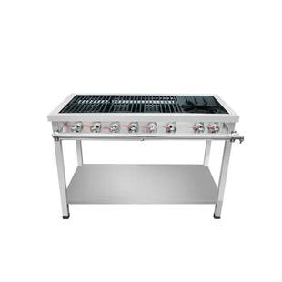 商用韩式四六八头砂锅平炉燃气多头煤气灶带篦子煲仔炉铁板烧
