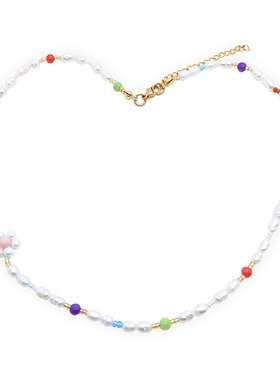 天然淡水珍珠花朵百搭时尚潮项链