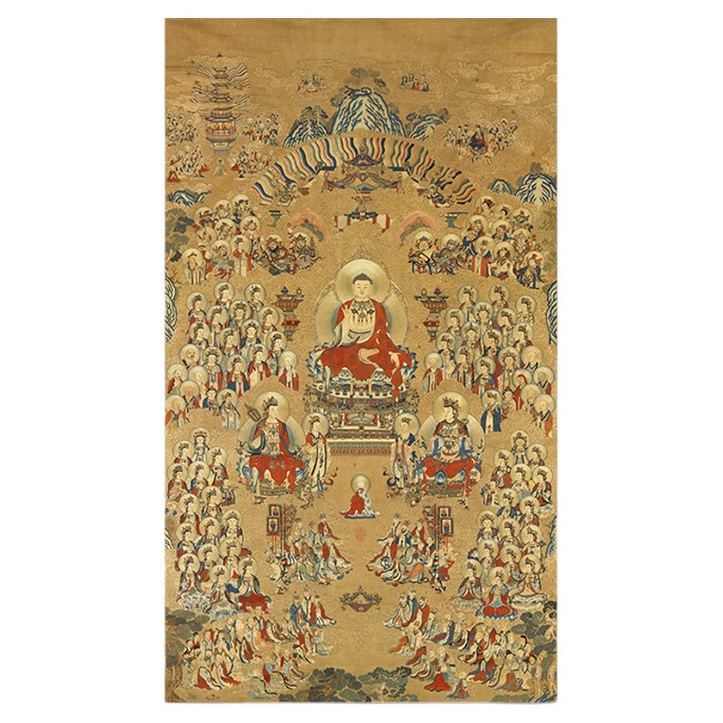 长生佛会图高清复制装饰画