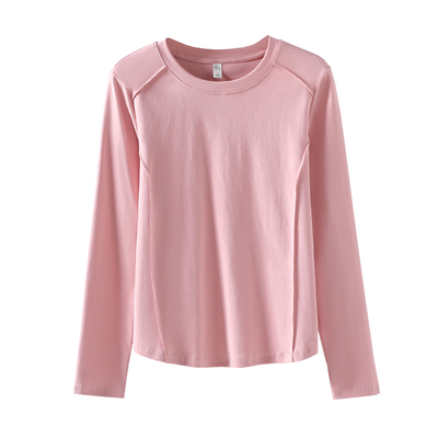 打底衫女春秋内搭短款上衣新款小个子宽松长袖t恤洋气小衫可外穿