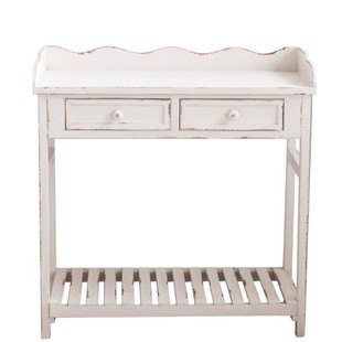 美式复古做旧抽屉花架阳台户外实木花园杂物工作台花盆置物架桌子