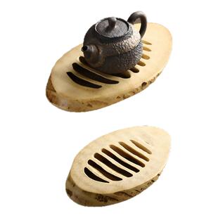 竹根雕刻杯垫壶托 日式手工隔热茶垫子 高档碗垫紫砂壶茶道养壶垫