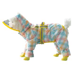 小狗雨衣防水狗狗透明的泰迪比熊贵宾雪耐瑞博美法斗宠物雨披衣服