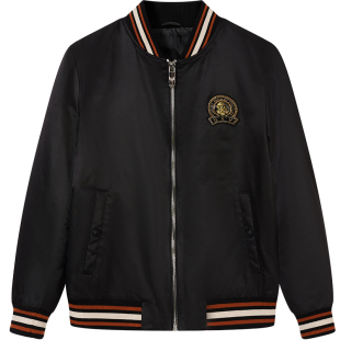 BM烫钻欧货男士外套秋冬季高级感潮牌夹克夹棉棒球服男款痞帅棉服