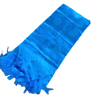 哈达蒙古族藏族饰品五色八吉祥丝蓝白黄红绿色汽车挂饰礼仪献哈达