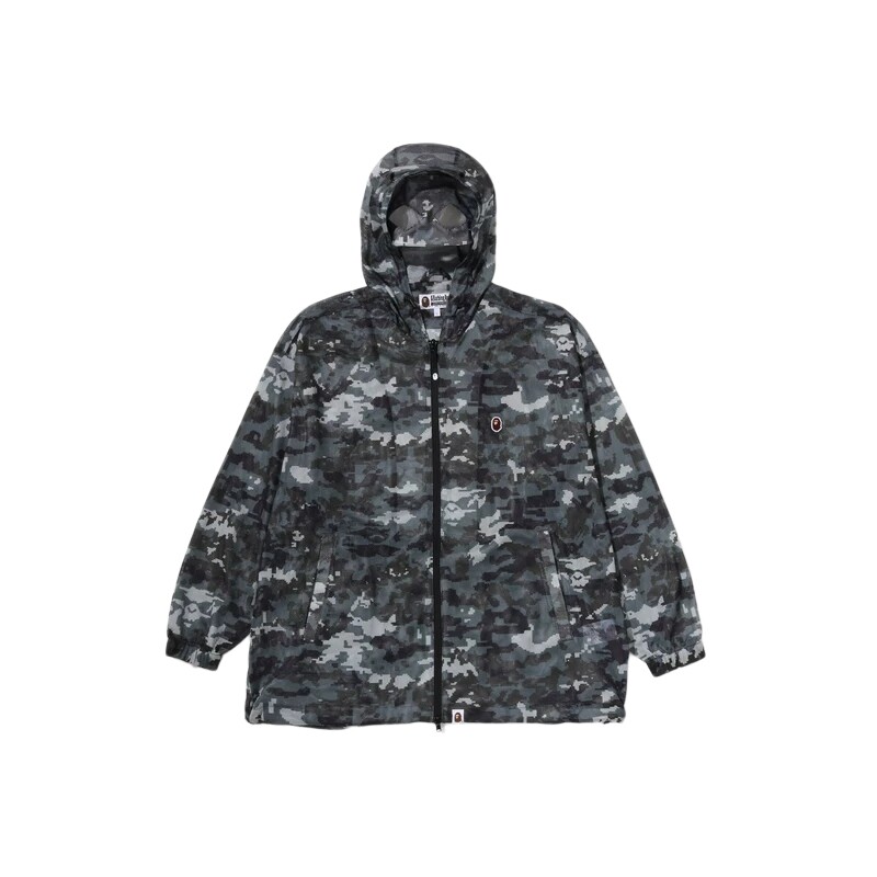 BAPE猿人刺绣标迷彩镂空网眼夹克